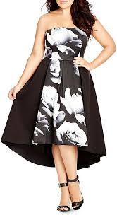 Bloomingdale S City Chic Blown Rose Floral Print Dress Plus Size Dresses City Chic Plus Dresses