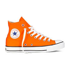 Black And Orange Converse High Tops Orange Hi Top Chuck Taylors All Star Converse Shoes Converse Com 55 Liked On Polyvore Converse Converse Shoes Converse Shoes High Top