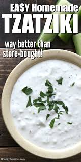 Homemade Tzatziki Snappygourmet Com In 2020 Homemade Tzatziki Greek Recipes Tzatziki Sauce Recipe Easy