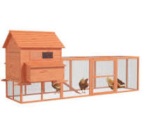 145" Wooden Chicken Coop/Rabbit Hutch, Garden & Backyard, Large Run