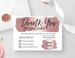Instant Download Rose Gold Editable And Printable Thank You Etsy In 2021 Printable Thank You Cards Business Thank You Cards Business Thank You