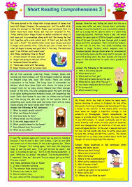 Each worksheet includes a short fiction or. Short Reading Comprehensions Worksheet Free Esl Printable Worksheets Reading Comprehension Activities Reading Comprehension Worksheets Reading Comprehension
