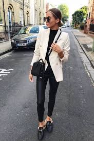 Black Blazer With Jeans Women Double Breasted Women S Casual Black Blazer Jacket In 2020 Blazer Outfits Casual White Blazer Outfits Fashion
