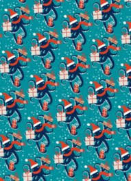 Holiday Octopus Wrapping Paper Gift Wrapping Paper Wrapping Paper Nautical Gifts