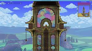 Terraria Cathedral And Bell Tower Terrarium Terrarium Base Terraria House Ideas