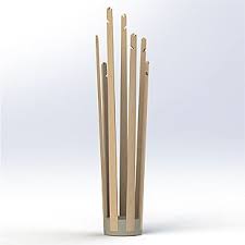 Offen, geschlossen, schmal, hoch, breit. Beton Holz Garderobenstander Von Fenner Mobel Diy Design Furniture Projects Wood Creations