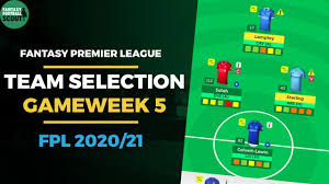 Browse through fantasy team names to find funny team names and cool team names. Fpl Team Selection Gameweek 5 Salah Back In Fantasy Premier League Tips 2020 21 Youtube