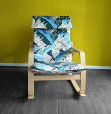 Jungle Pink Teal Ikea Poang Cushion Slipcover Palma Linda Lagoon Adirondack Chairs For Sale Arm Chair Styles Arm Chairs Living Room