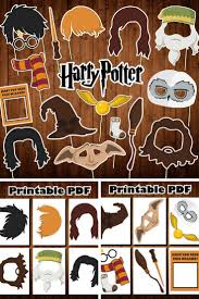 Printable Harry Potter Photo Booth Props These Would Be So Fun Afflink Photobooth Fetes A Theme Harry Potter Anniversaire Harry Potter Objet Harry Potter