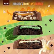 7 g sat fat (36% dv); Hershey S New Hershey S Cookie Layer Crunch Cookies Meet Caramel Mint Or Vanilla Creme All Covered With A Classic Hershey S Outside Classicreimagined Facebook