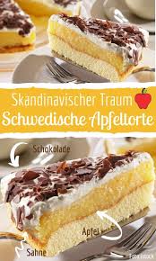 neuer lieblingskuchen schwedische apfeltorte mit sahne und schokoraspeln rezept schwedische apfeltorte apfeltorte kuchen und torten rezepte