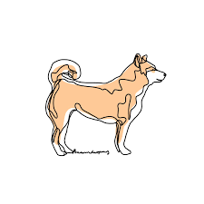 Shiba Inu Dog One Line Art Framed Art Print By Thewanderercompany Society6 Framed Art Prints Dog Drawing Shiba Inu Dog