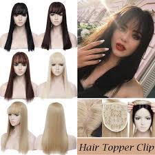 Long hair straight bangs available in styles and embellishments that complement any outfit, giving an exclusive touch or whimsy of create the most attractive hairdos with different types of. Amazon Com 17 Long Straight Hair Topper With Wispy Thin Air Bangs Clip In Crown Toupee Middle Part Synthetic Hairpiece For Women Hair Loss Thinning Hair 17 Straight Medium Brown Beauty
