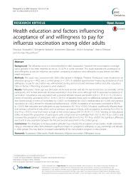 Influenza vaccine is free for all aboriginal and torres strait islander people aged from six months and older; Pdf Health Education And Factors Influencing Acceptance Of And Willingness To Pay For Influenza Vaccination Among Older Adults