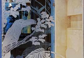 Etching glass can be a great beginner project. Custom Etched Glass Windows Sandblasted Glass Design