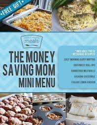 Free Printable Freezer Cooking Mini Menu From Once A Month Meals Money Saving Mom Freezer Meal Planning Meals Cooking