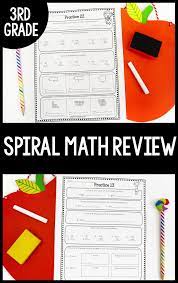 3rd Grade Math Review Spiral Review Worksheets Print Or Distance Learning 3rd Grade Math Math Review Spiral Math