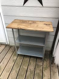 Ikea Hack Hyliss Shelf With New Rustic Top Ikea Hack Ikea Shelves
