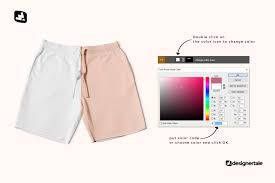 Download Top View Cotton Shorts Mockup Designertale