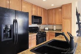 kitchen design with black appliances