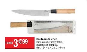 Offre Couteau De Chef Chez Cora