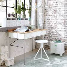 Estanteria Industrial Con 5 Casilleros De Metal Blanco Maisons Du Monde Industrieel Bureau Opbergrek Industrieel