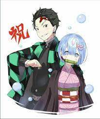 Subaru X Rem In Tanjiro E Nezuko Anime Anime Crossover Manga Anime
