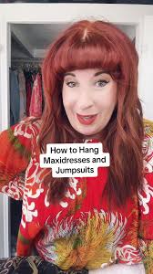 How to hang maxi dresses and jumpsuits. Style tip. #fashiontiktok  #learnontiktok #styletips #stylehack #stylehacks #closetorganization  #closethack #tipsandtricks #fashiontips #fashionstylist