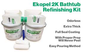 In this series we demonstrate each step of the process to recast / refinish your tub with ekopel 2k bathtub refinishing bathtub. Amazon Com Ekopel 2k Bathtub Refinishing Kit Odorless Diy Sink And Tub Reglazing Kit 20x Thicker Than Other Refinishing Kits No Peel Pour On Tub Coating Bright Gloss Tub Coating
