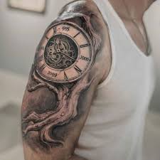 Black And White Upper Arm Half Sleeve Tattoos For Men 125 Best Half Sleeve Tattoos For Men Cool Ideas Designs 2020 Guide Half Sleeve Tattoos For Guys Shoulder Sleeve Tattoos Steampunk Tattoo