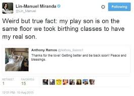 Image Result For Anthony Ramos Tweets Lin Manuel Hamilton Funny Hamilton Lin Manuel Miranda