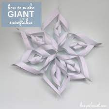 ♥ large paper snowflake templates with snow fleurs and 7 sided base in 3 sizes included plus 2d paper snowflakes cut files. How To Make Giant Paper Snowflakes Step By Step Photo Tutorial