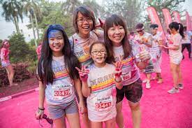 The color run took place for the first time here in malaysia. Kuala Lumpur The Color Run Malaysia