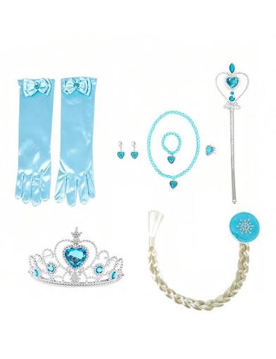 Ice Blue Princess Accessories | Tiara, Wand & Gloves for Girls – PetitWishes