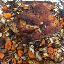 Roast chicken and vegetables with Chef Fred, director of the Great Lakes  culinary institute.