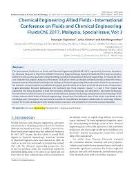 Penang amd does not accept unsolicited resumes from headhunters, recruitment agencies or fee based recruitment…mts, external manufacturing operations (backend engineering) the role. Pdf Chemical Engineering Allied Fields International Conference On Fluids And Chemical Engineering Fluidsche 2017 Malaysia Special Issue Vol 3