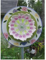Assembly is easy if you drill holes to wire the pieces together. Whimsical Dish Flowers And How To Make One Make It A Garden