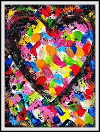 Pop Art For Kids Painted Heart Inspired By Jim Dine Woo Jr Kids Activities Valentine Art Projects Abstract Art For Kids Pop Art For Kids