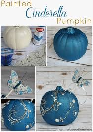Painted Cinderella Pumpkin Cinderella Movie Release Cinderella Pumpkin Pumpkin Halloween Decorations Cinderella Birthday Party