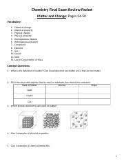 Chemistry final exam review packet answer key. Sian Gongora Chemistry Common Final Exam Review Packet Docx Chemistry Final Exam Review Packet Matter And Change Pages 34 50 Vocabulary 1 Chemical Course Hero