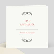 Besoin d'aide pour rédiger votre message, suivez le guide. Carte Felicitations Mariage Gravure Popcarte