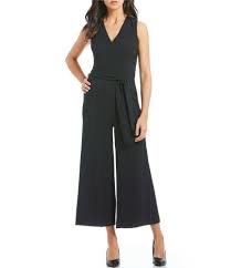 Karl Lagerfeld Womens Black Cropped Plus Sized Jumpsuit Size 16 Karllagerfeld Jumpsuit Anyoccas Cropped Jumpsuit Karl Lagerfeld Paris Womens Sleeveless Tops