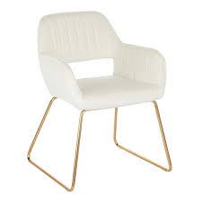 Lumisource Gold And Cream Ivory Dory Velvet Dining Chair Home Depot Velvet Dining Chairs Upholstered Dining Chairs Dining Arm Chair