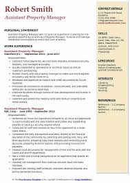 This is good for increasing the document's readability. Assistant Property Manager Job Description Resume Skills Objective Hudsonradc