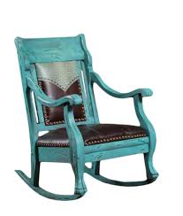 Turquoise Rocker Rustic Artistry Western Decor Rustic Furniture Diy Rocking Chair