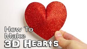 More images for how to make a love heart out of pictures » How To Make A 3d Heart Paper Card And Foam Youtube