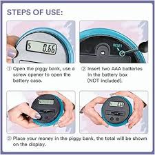 Sempoda Salvadanaio Trasparente, Salvadanaio Trasparente di Grande capacità  con Contatore LCD, Contamonete Digitale di Digital Energy Penny Nickles ...