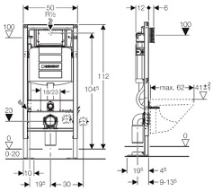 Comment habiller un bâti support de wc suspendu. Geberit Bati Support Autoportant Duofix Plus Up320 H 112 Cm Ref 111333005 Cedeo