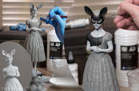 Painting White Rabbit By Danny Van Ryswyk 3d Printing Art Prints Painting