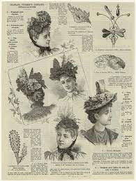 Hats And Hair Ornaments For Women 19th Century 1893 Victorian Hats Victorian Costume Historical Hairstyles